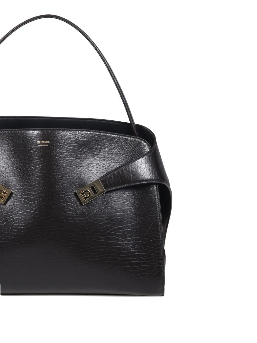 Ferragamo Buckled Leather Shoulder Bag — Same as shown — Size One Size — Top View