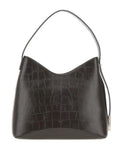 Osoi Crocodile Effect Leather Shoulder Bag — Same as shown — Size One Size — Front View
