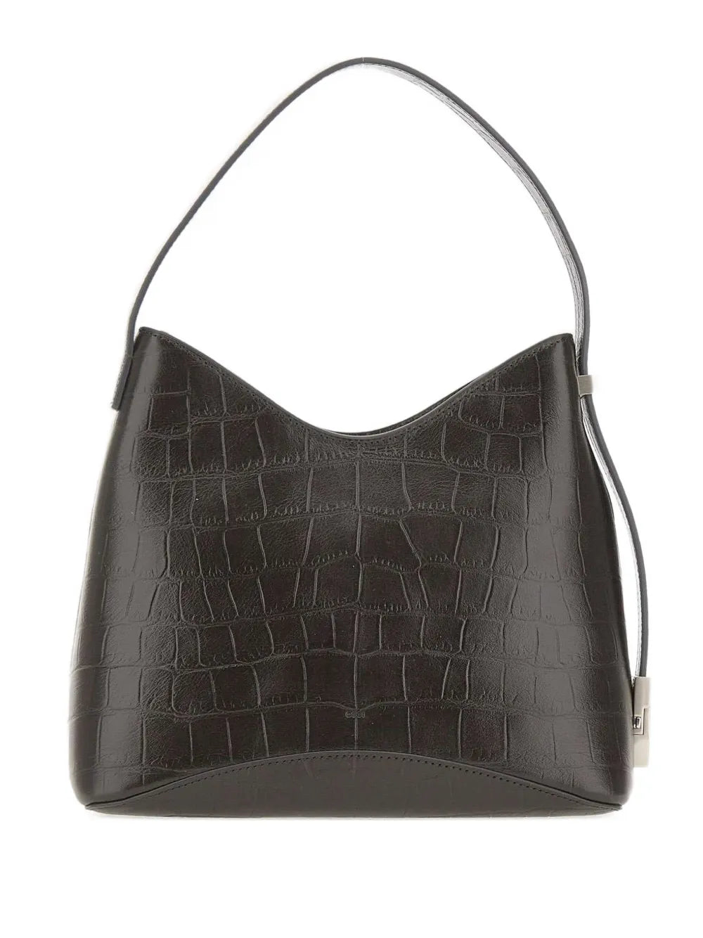 Osoi Crocodile Effect Leather Shoulder Bag — Same as shown — Size One Size — Front View