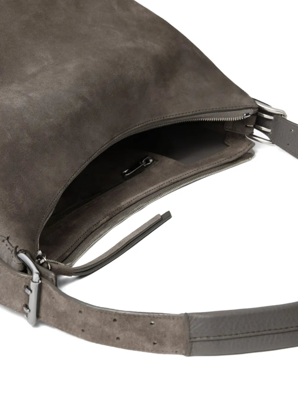 Lemaire Belted Suede Shoulder Bag — Same as shown — Size One Size — Top View