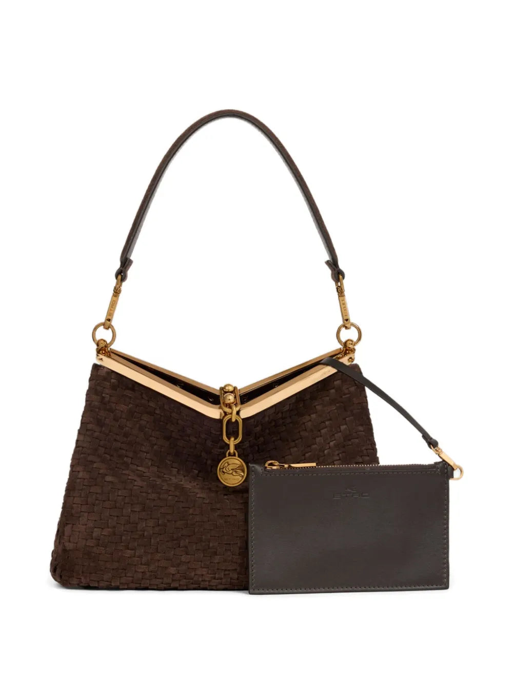 Etro Medium Vela Suede Shoulder Bag — Same as shown — Size One Size — Back View