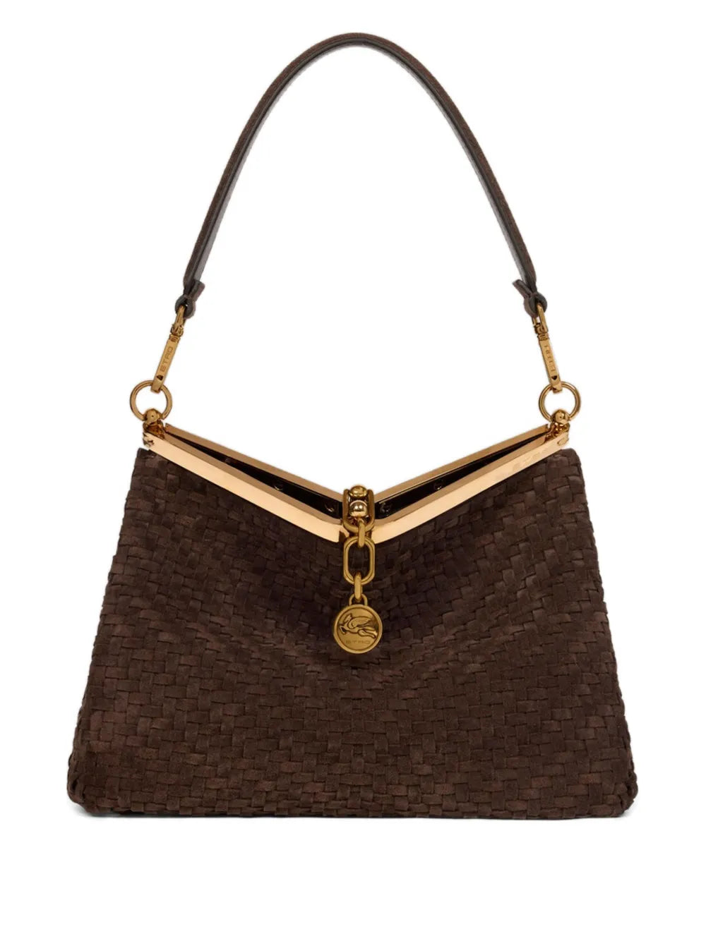 Etro Medium Vela Suede Shoulder Bag — Same as shown — Size One Size — Front View