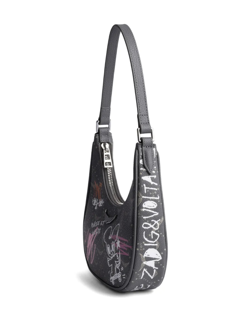 Zadigvoltaire X Humberto Cruz Night Out Monogram Shoulder Bag — Same as shown — Size One Size — Side View