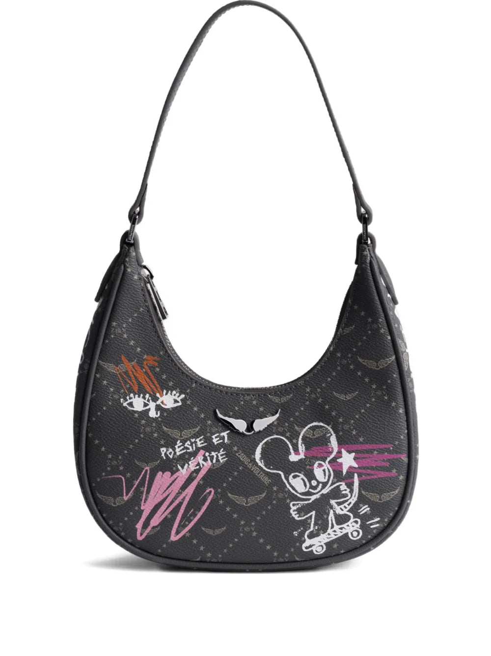 Zadigvoltaire X Humberto Cruz Night Out Monogram Shoulder Bag — Same as shown — Size One Size — Front View