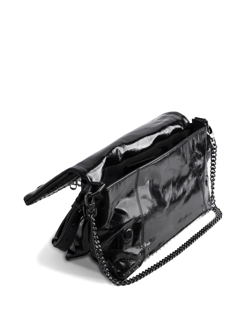 Zadigvoltaire Rocky Ii Studs Leather Shoulder Bag — Same as shown — Size One Size — Back View