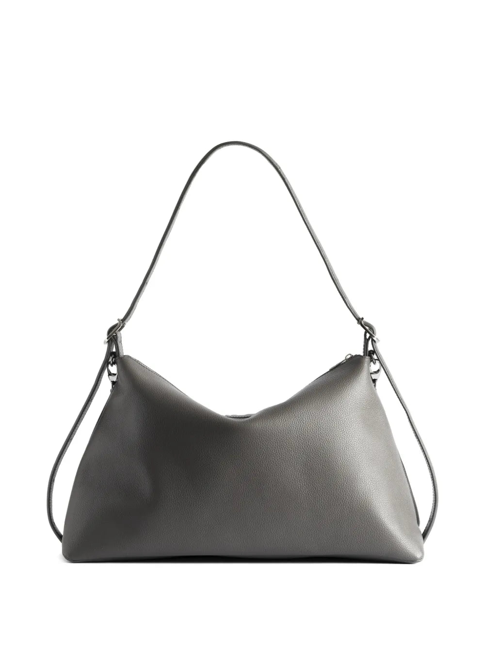 Zadigvoltaire Jim Grained Leather Shoulder Bag — Same as shown — Size One Size — Back View