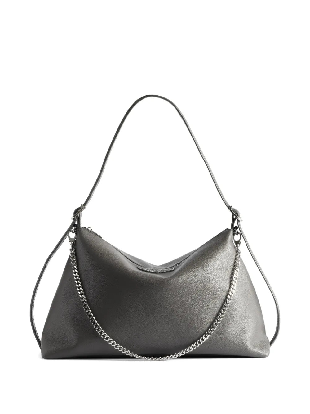 Zadigvoltaire Jim Grained Leather Shoulder Bag — Same as shown — Size One Size — Lifestyle View