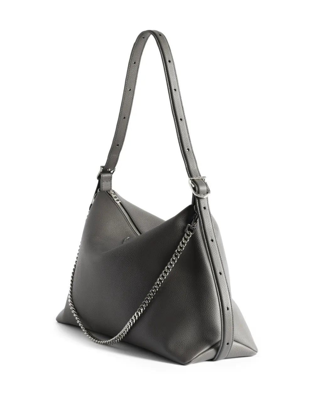 Zadigvoltaire Jim Grained Leather Shoulder Bag — Same as shown — Size One Size — Top View
