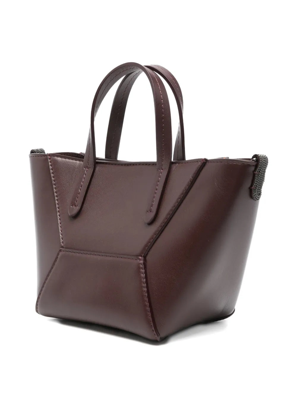 Brunello Cucinelli Top Handle Tote Bag — Same as shown — Size One Size — Back View