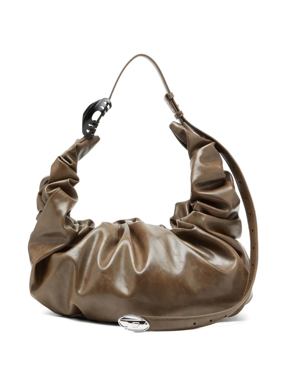 Diesel Large Grab D Gathered Shoulder Bag — Same as shown — Size One Size — Side View