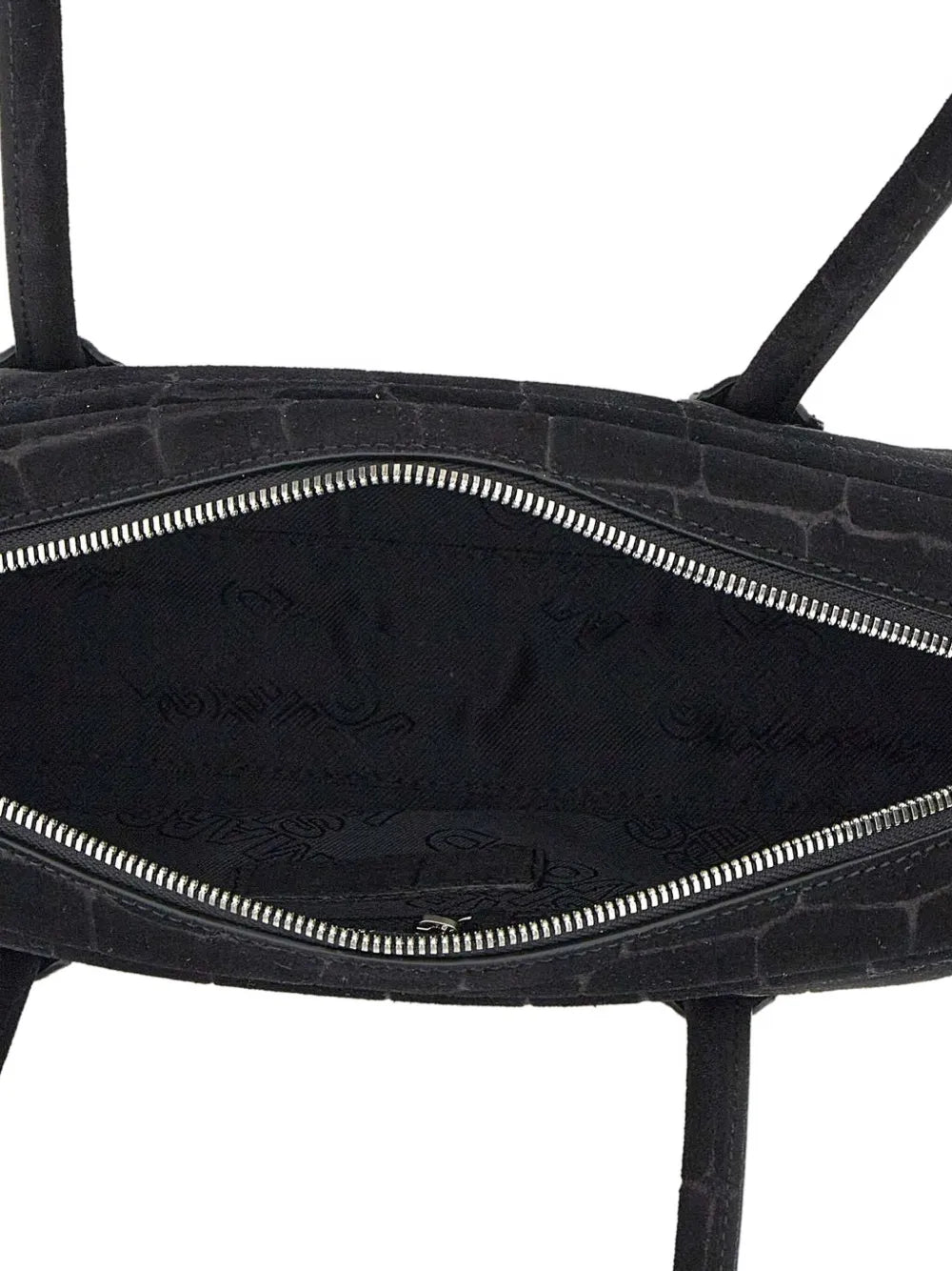 Marge Sherwood Soft Boston Croc Effect Suede Shoulder Bag — Same as shown — Size One Size — Top View