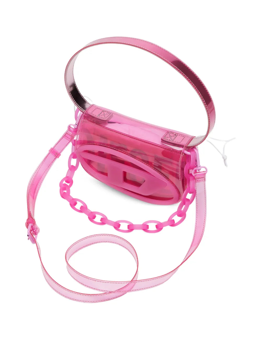 Diesel 1Dr Chain Detail Shoulder Bag — Same as shown — Size One Size — Back View