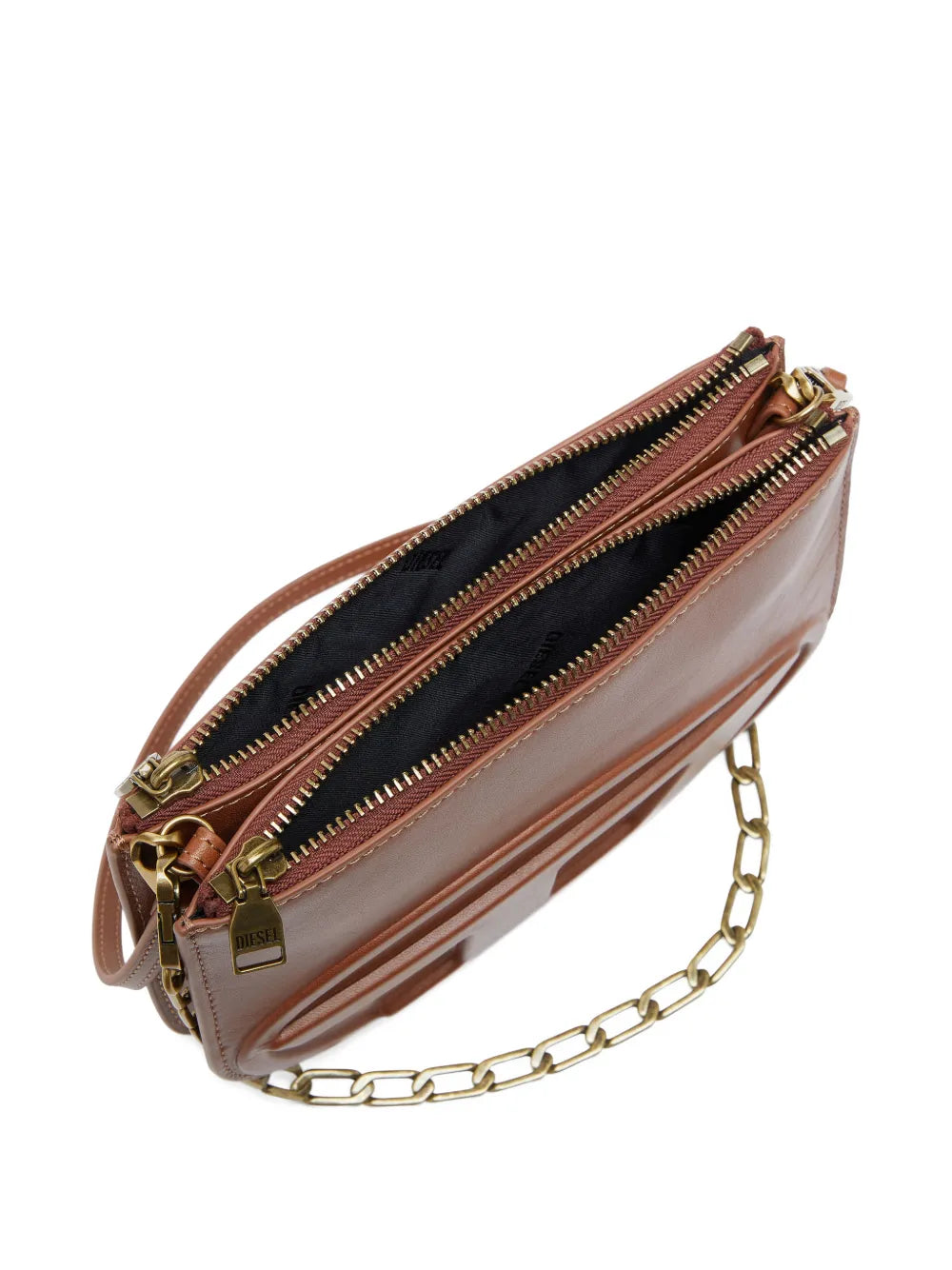 Diesel 1Dr Twin Embossed Zipped Shoulder Bag — Same as shown — Size One Size — Detail View