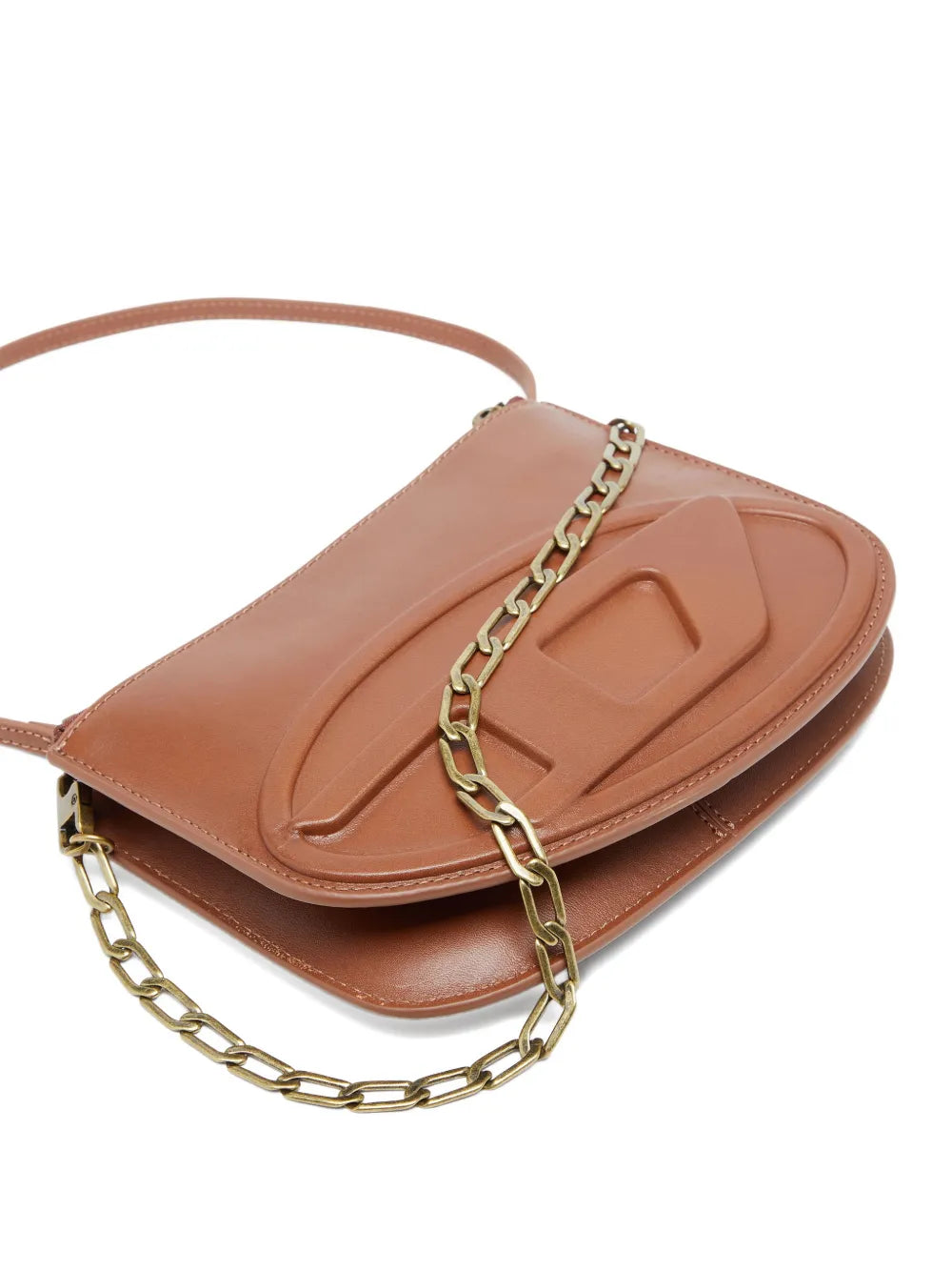 Diesel 1Dr Twin Embossed Zipped Shoulder Bag — Same as shown — Size One Size — Top View