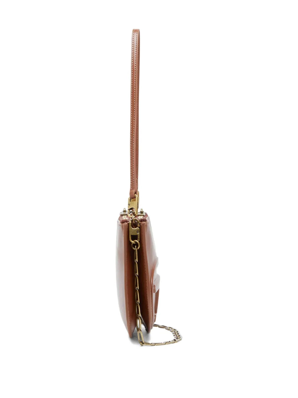 Diesel 1Dr Twin Embossed Zipped Shoulder Bag — Same as shown — Size One Size — Back View