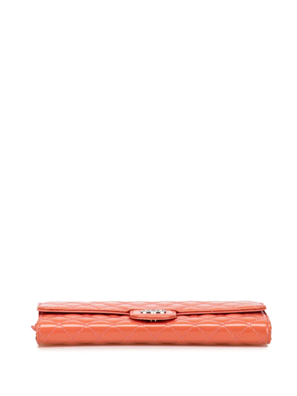 Chanel Pre Owned 2010 2011 Quilted Patent Brilliant East West Wallet On Chain Shoulder Bag — Same as shown — Size One Size — Top View
