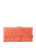 Chanel Pre Owned 2010 2011 Quilted Patent Brilliant East West Wallet On Chain Shoulder Bag — Same as shown — Size One Size — Front View