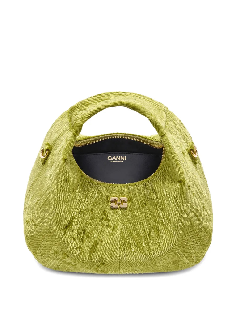 Ganni Logo Plaque Shoulder Bag — Same as shown — Size One Size — Top View