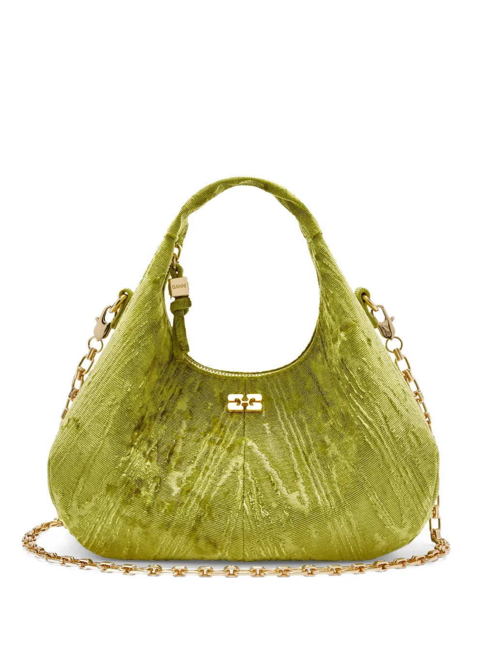 Ganni Logo Plaque Shoulder Bag — Same as shown — Size One Size — Front View