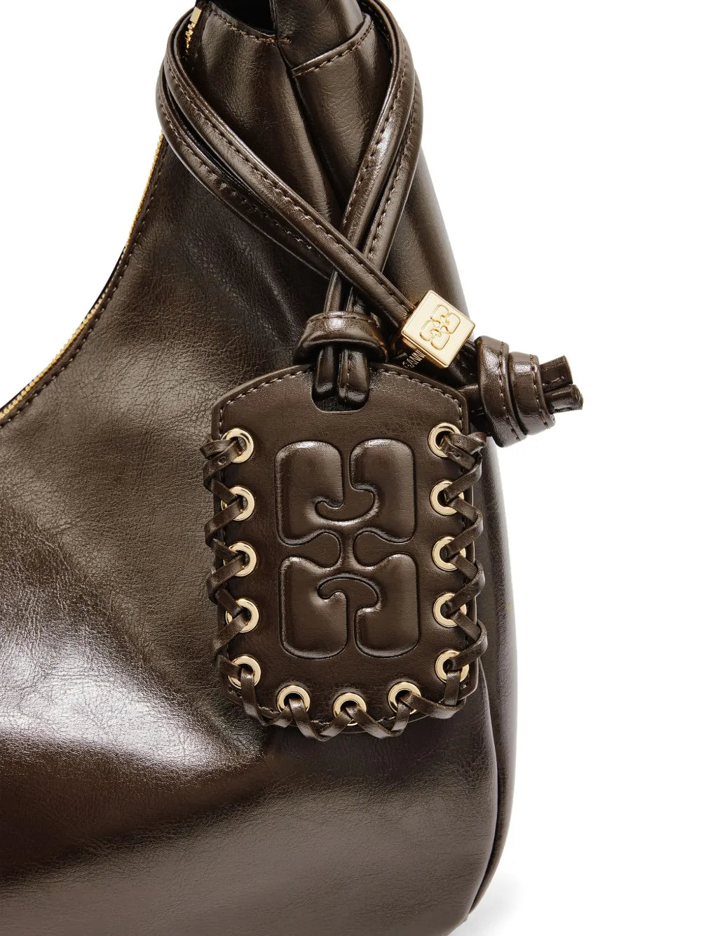 Ganni Charm Detail Shoulder Bag — Same as shown — Size One Size — Top View