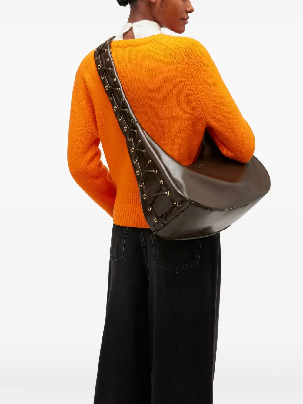 Ganni Charm Detail Shoulder Bag — Same as shown — Size One Size — Side View