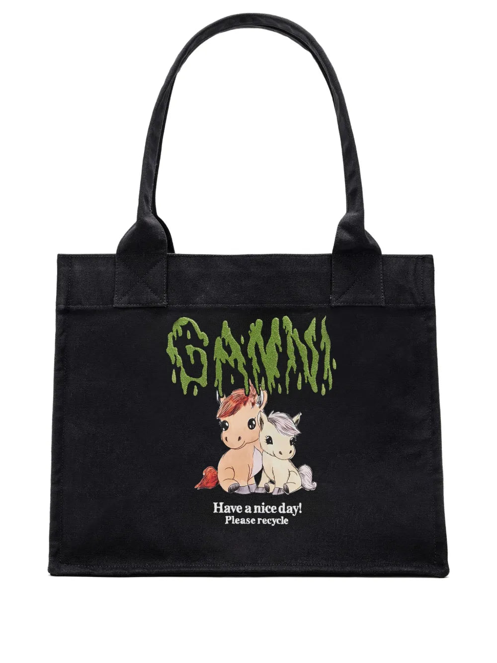 Ganni Graphic Print Shoulder Bag — Same as shown — Size One Size — Front View