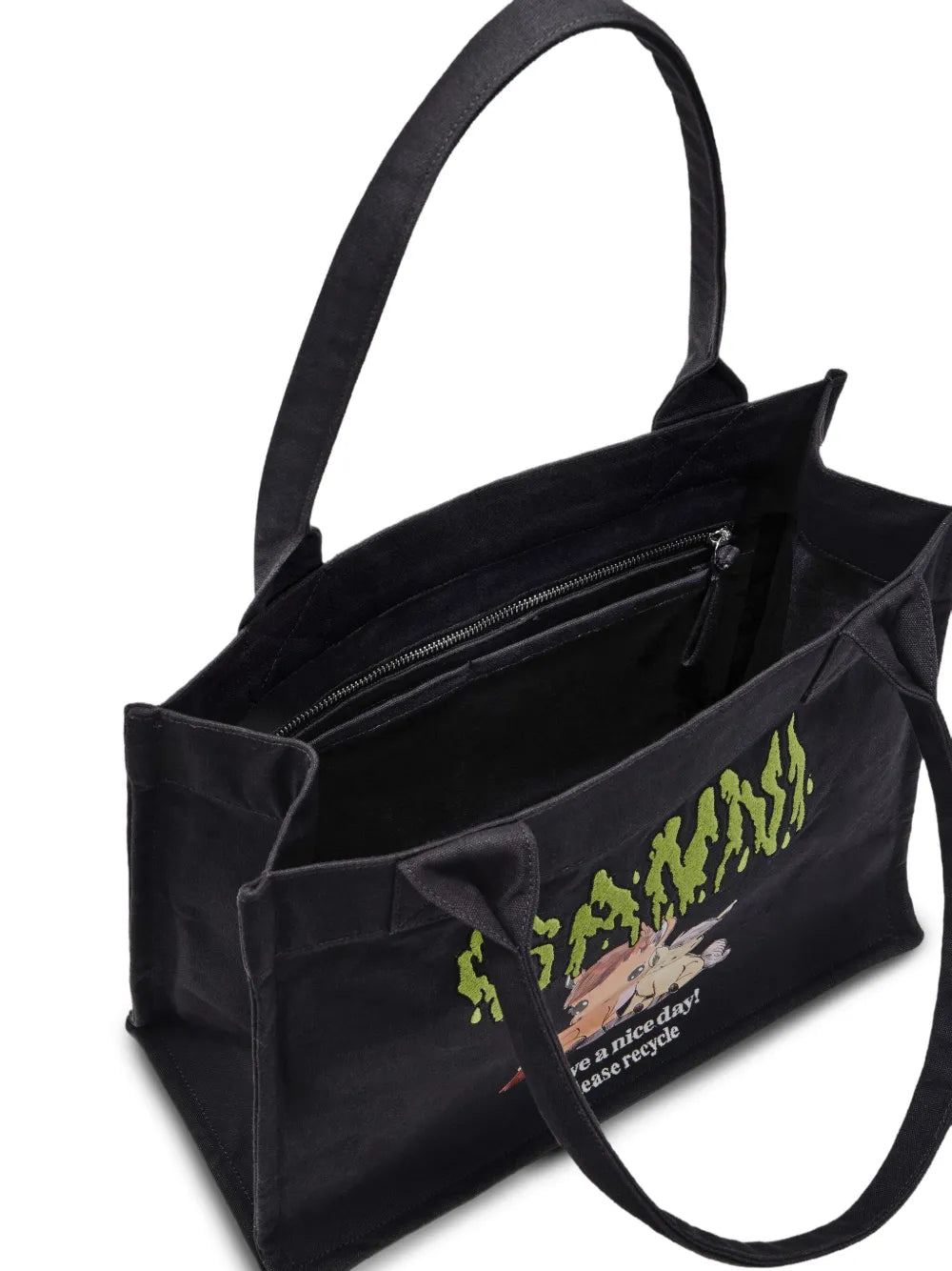 Ganni Graphic Print Shoulder Bag — Same as shown — Size One Size — Top View
