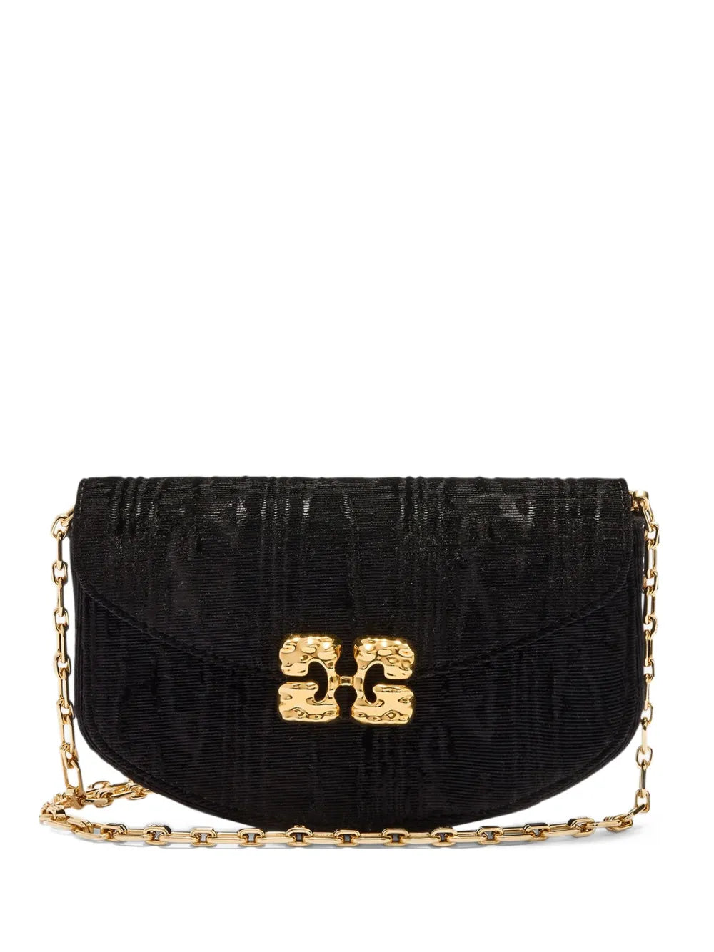 Ganni Textured Shoulder Bag — Same as shown — Size One Size — Front View