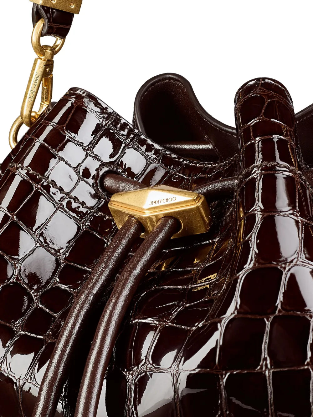 Jimmy Choo Medium Cinch Crocodile Effect Shoulder Bag — Same as shown — Size One Size — Top View