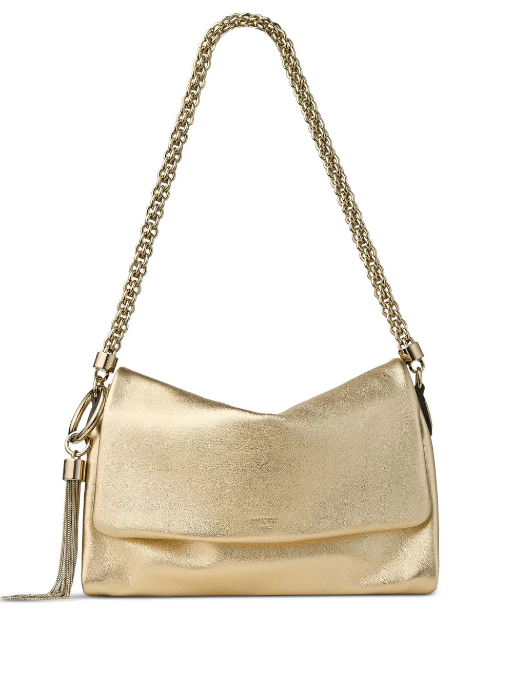 Jimmy Choo Callie Flap Chain Shoulder Bag — Same as shown — Size One Size — Front View
