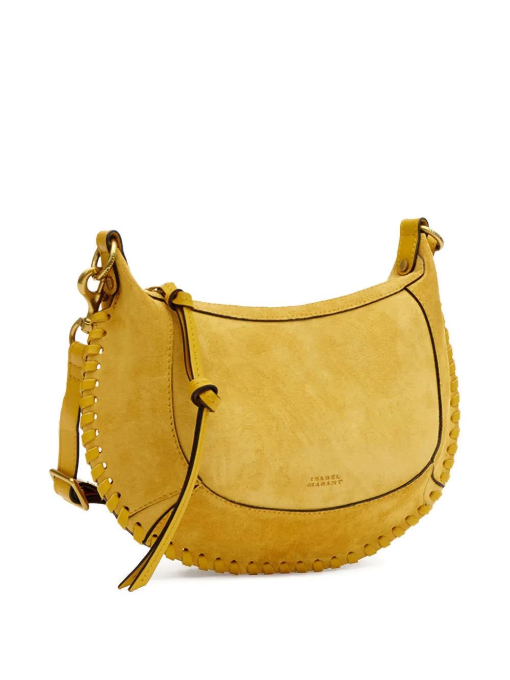 Isabel Marant Oskan Moon Leather Shoulder Bag — Same as shown — Size One Size — Top View