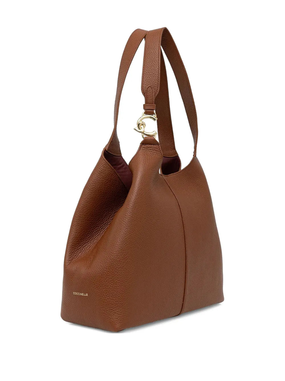 Coccinelle Large C Easy Leather Shoulder Bag — Same as shown — Size One Size — Side View