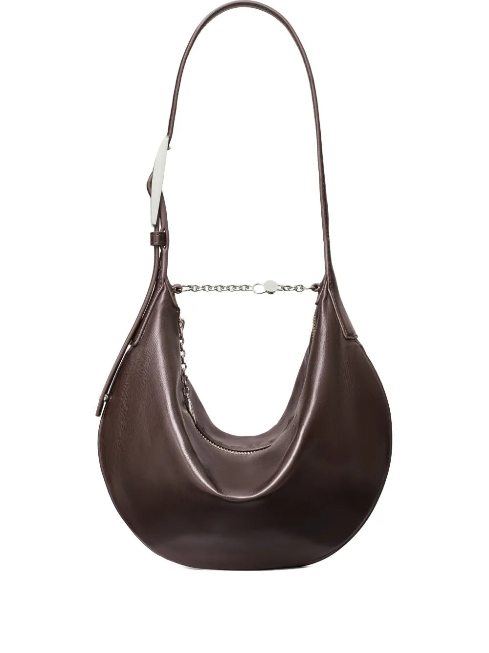 Tory Burch Small Balloon Zip Leather Shoulder Bag — Same as shown — Size One Size — Front View