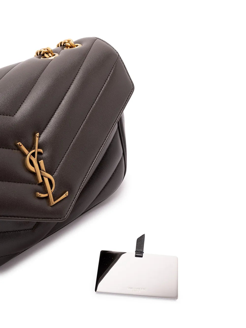 Saint Laurent Chevron Chain Shoulder Bag — Same as shown — Size One Size — Detail View
