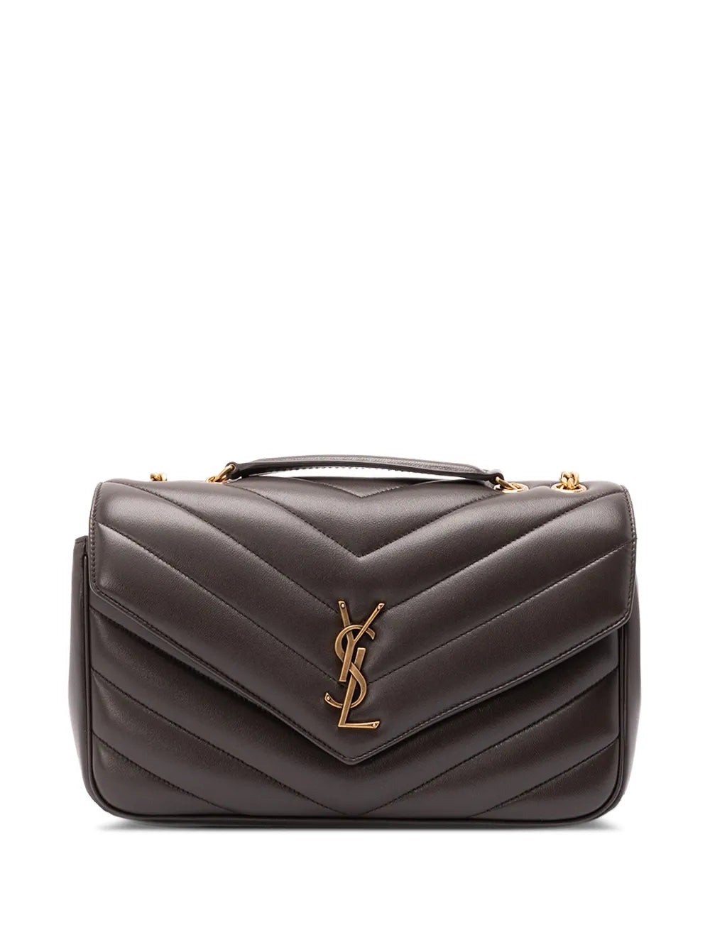 Saint Laurent Chevron Chain Shoulder Bag — Same as shown — Size One Size — Front View