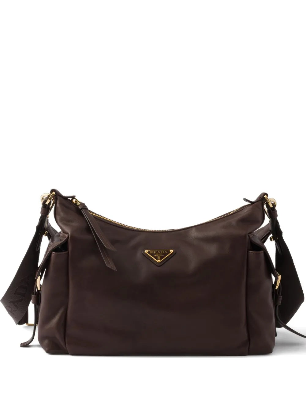 Prada Large Explore Leather Shoulder Bag — Same as shown — Size One Size — Front View