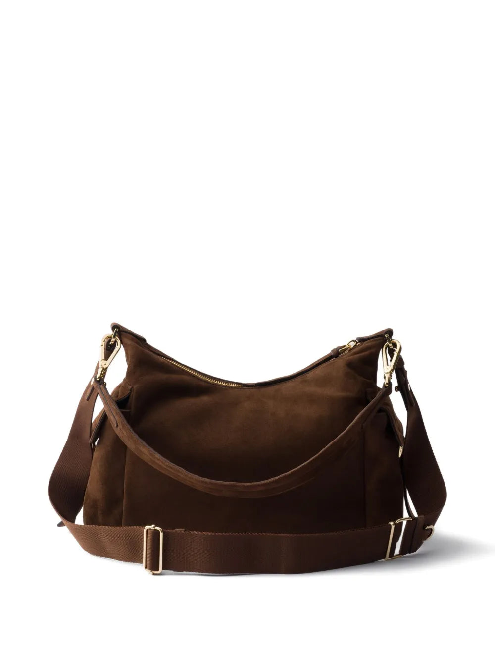 Prada Large Explore Suede Leather Shoulder Bag — Same as shown — Size One Size — Side View