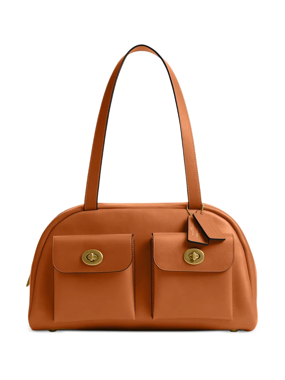 Coach Pocket Turnlock Leather Satchel — Same as shown — Size One Size — Front View