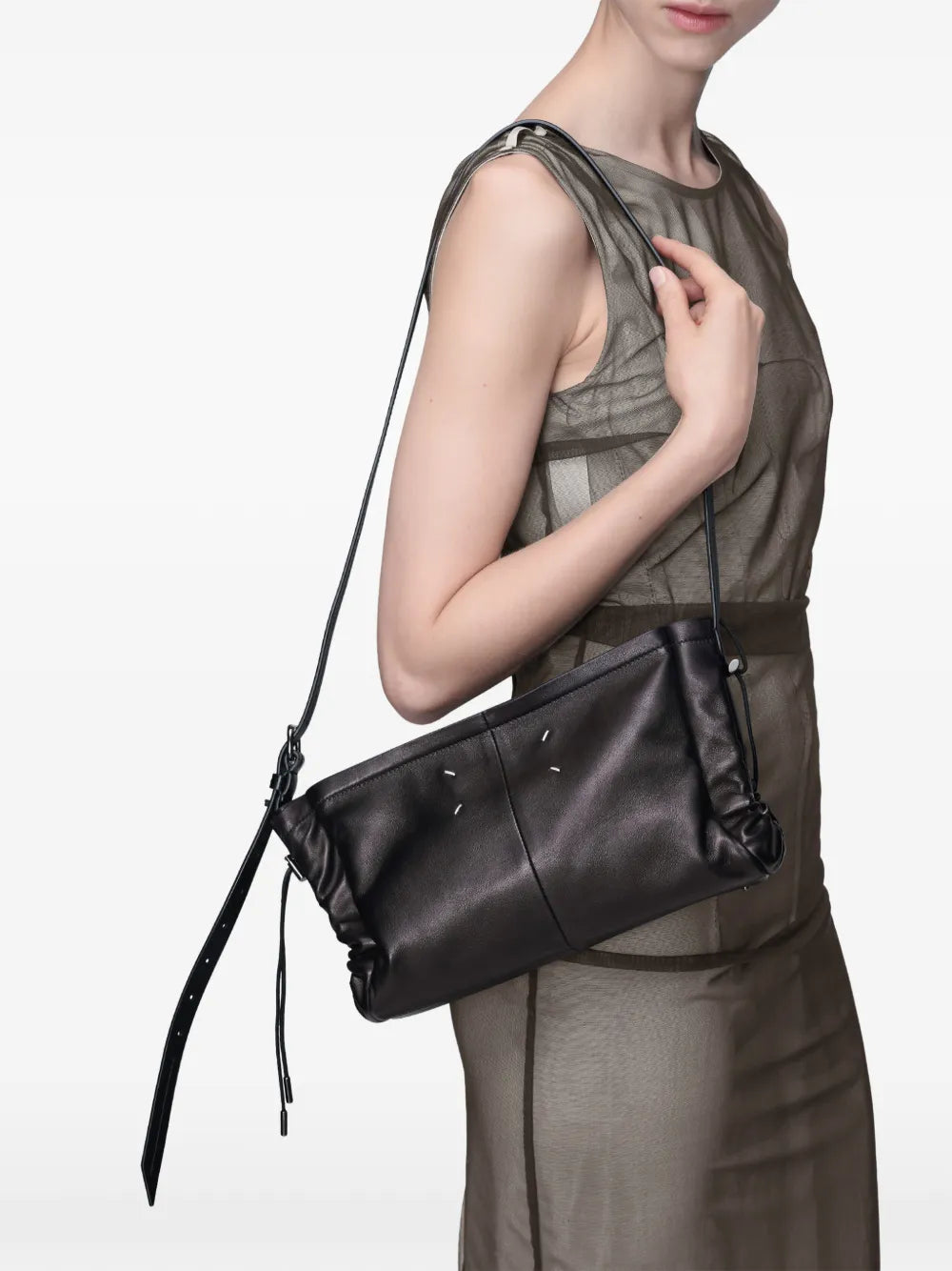 Maison Margiela Drawstring Shoulder Bag — Same as shown — Size One Size — Side View
