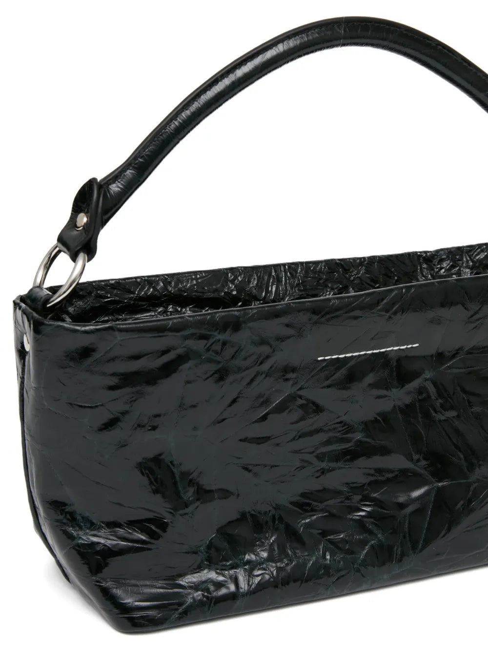 Mm6 Maison Margiela Textured Top Handle Shoulder Bag — Same as shown — Size One Size — Back View