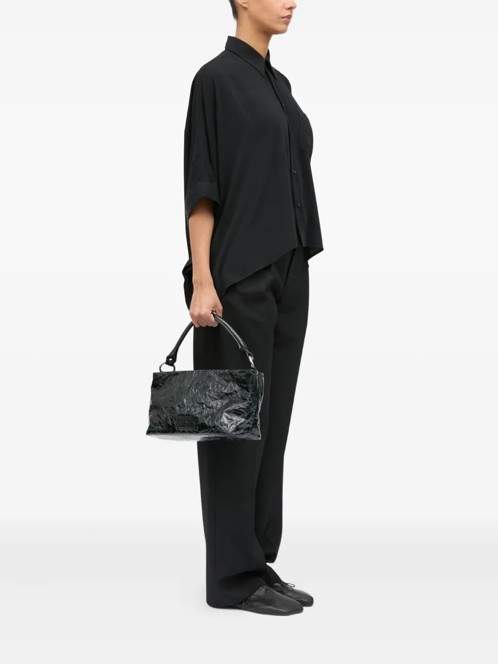 Mm6 Maison Margiela Textured Top Handle Shoulder Bag — Same as shown — Size One Size — Detail View