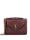 Saint Laurent Matelasse Logo Envelope Shoulder Bag — Same as shown — Size One Size — Front View