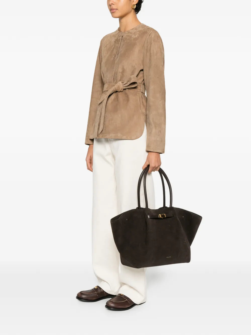 Demellier New York Suede Shoulder Bag — Same as shown — Size One Size — Side View