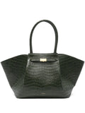 Demellier Crocodile Embossed Leather Shoulder Bag — Same as shown — Size One Size — Front View