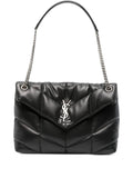 Saint Laurent Medium Loulou Puffer Chevron Logo Shoulder Bag — Same as shown — Size One Size — Front View