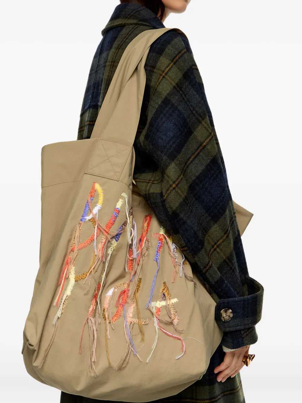 Bimba Y Lola Logo Embroidered Shoulder Bag — Same as shown — Size One Size — Detail View