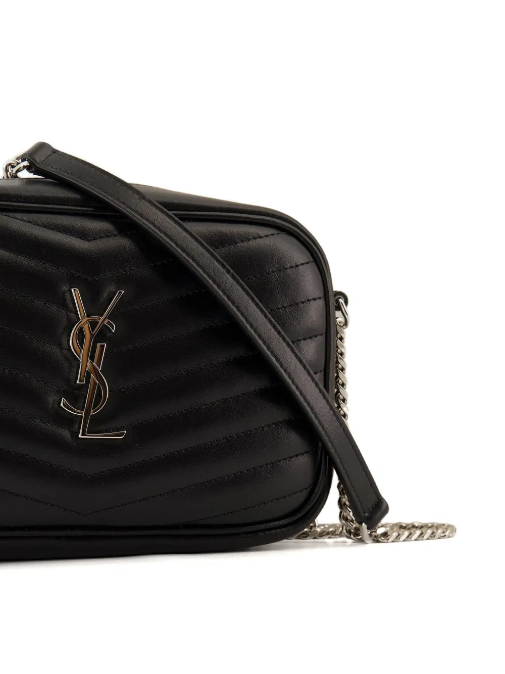 Saint Laurent Mini Lou Chevron Logo Shoulder Bag — Same as shown — Size One Size — Back View