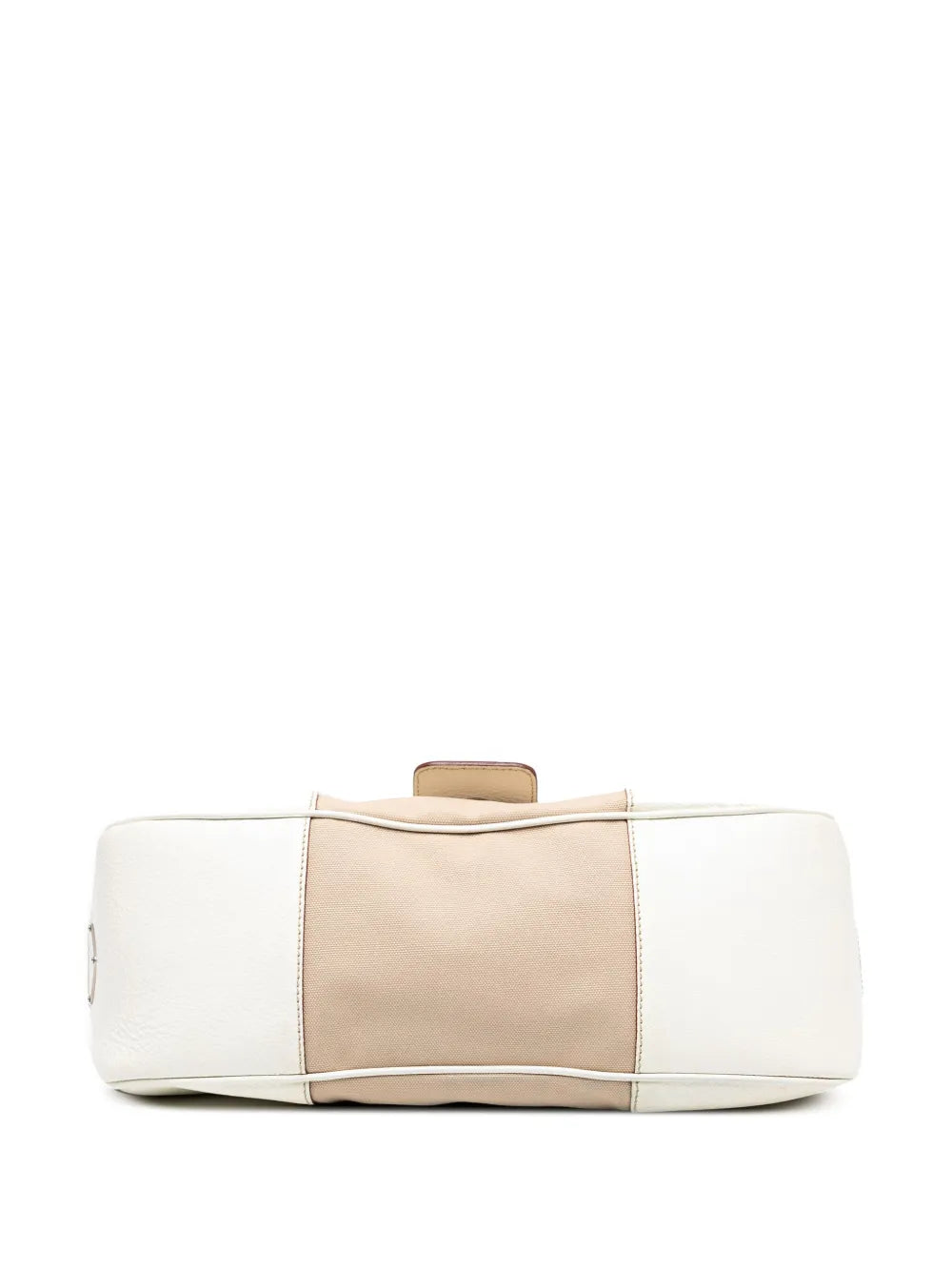 Prada Pre Owned 2000 2025 Cinghiale Trimmed Canvas Canapa Moon Shoulder Bag — Same as shown — Size One Size — Top View