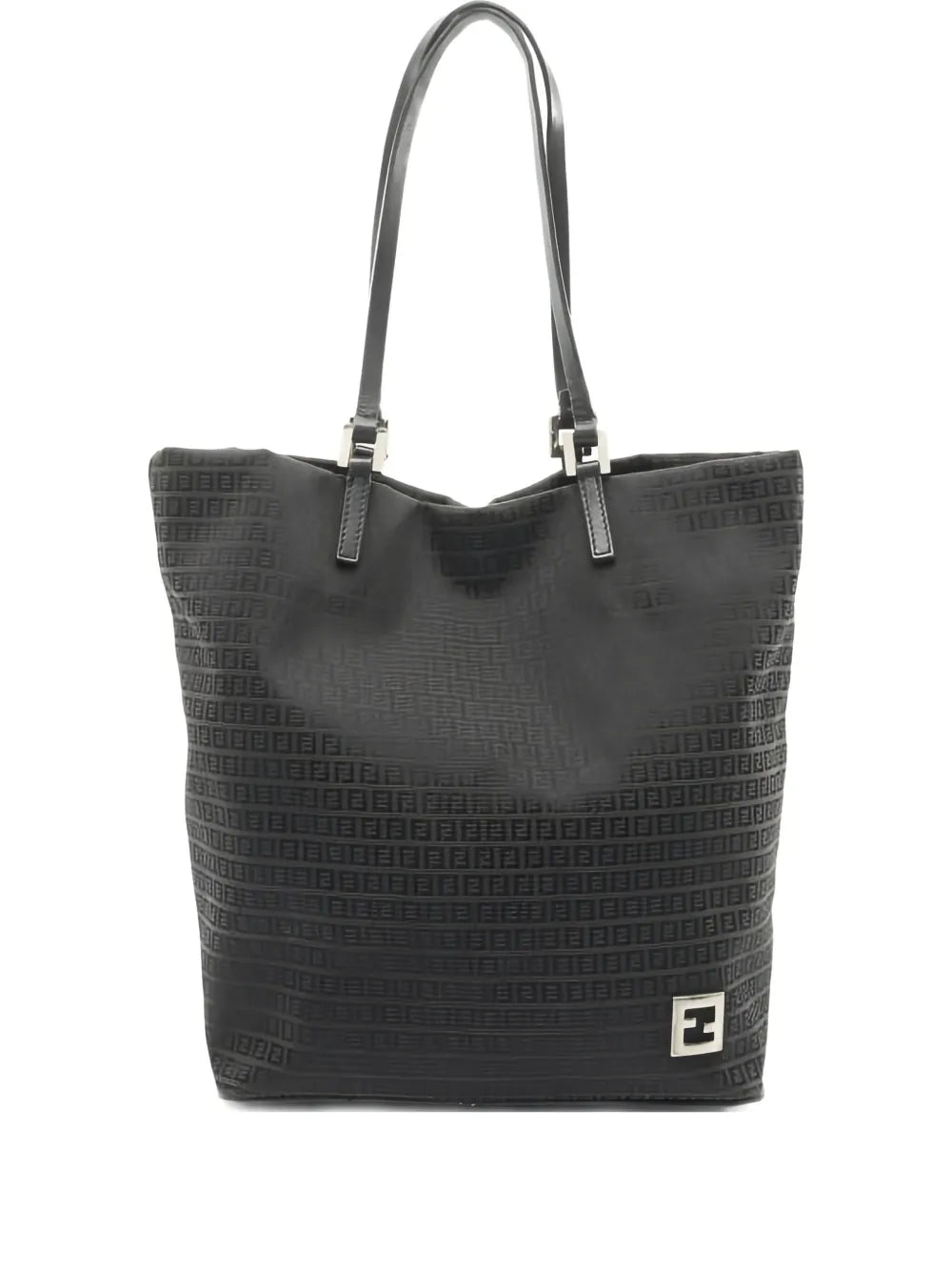 Fendi Pre Owned 2000S Zucchino Patterned Leather Shoulder Bag — Same as shown — Size One Size — Front View