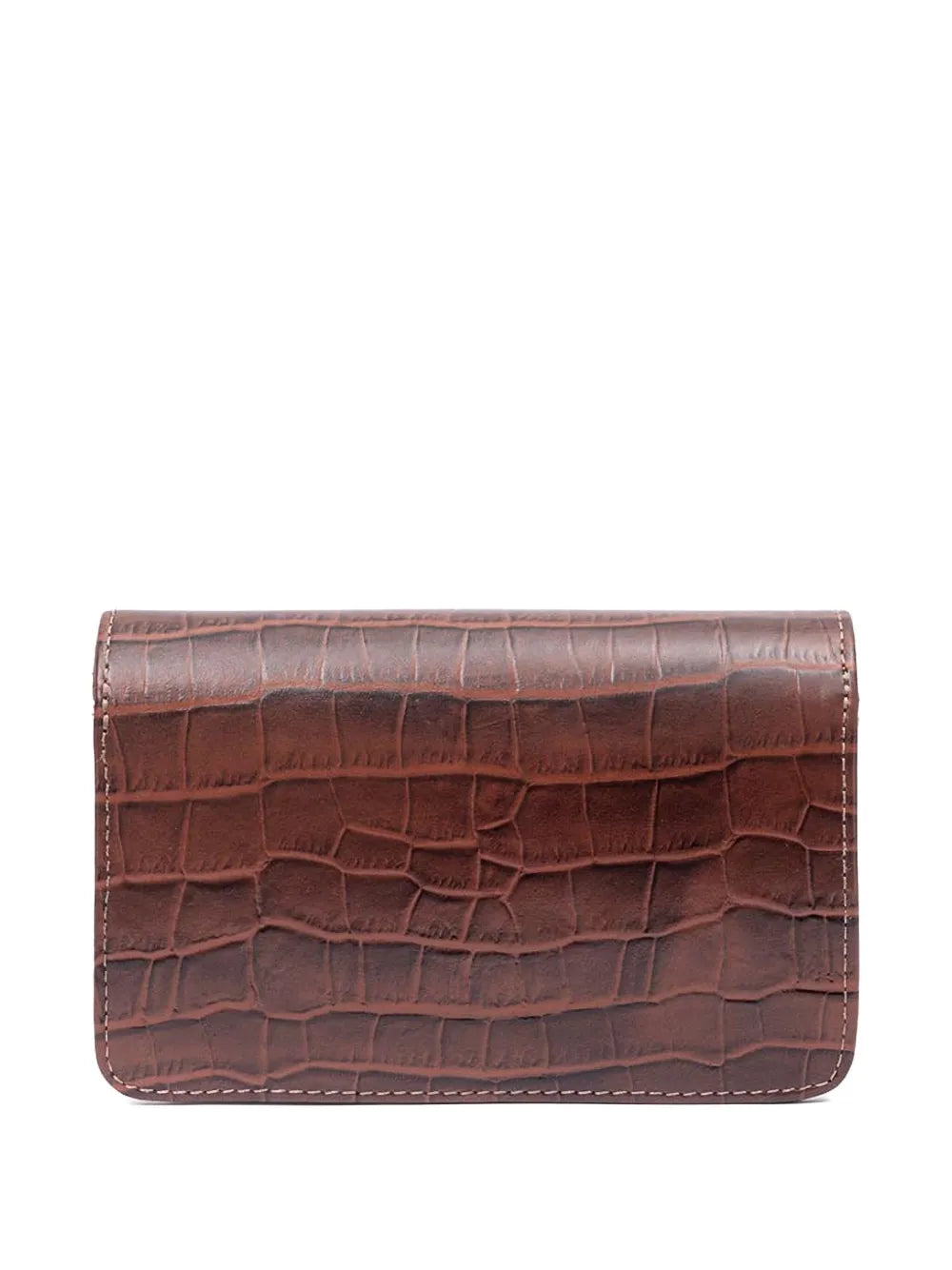 Isla Croc Embossed Chain Shoulder Bag — Same as shown — Size One Size — Side View